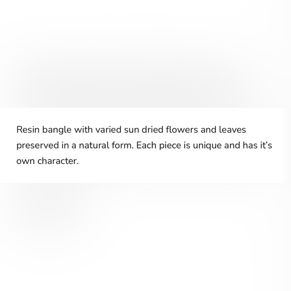 New Thistle Resin Bangle, 8” Circular - Picture 3 of 3